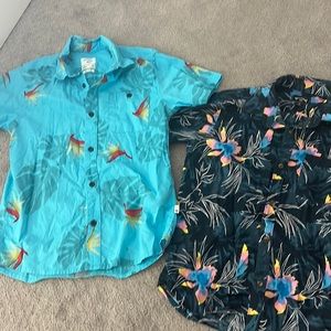 Billabong and Quicksilver boys button down shirts